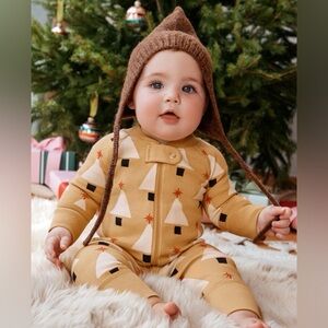 Hanna Andersson Holiday HannaJams Sleeper Christmas Winter Tree Baby Pajama 6m